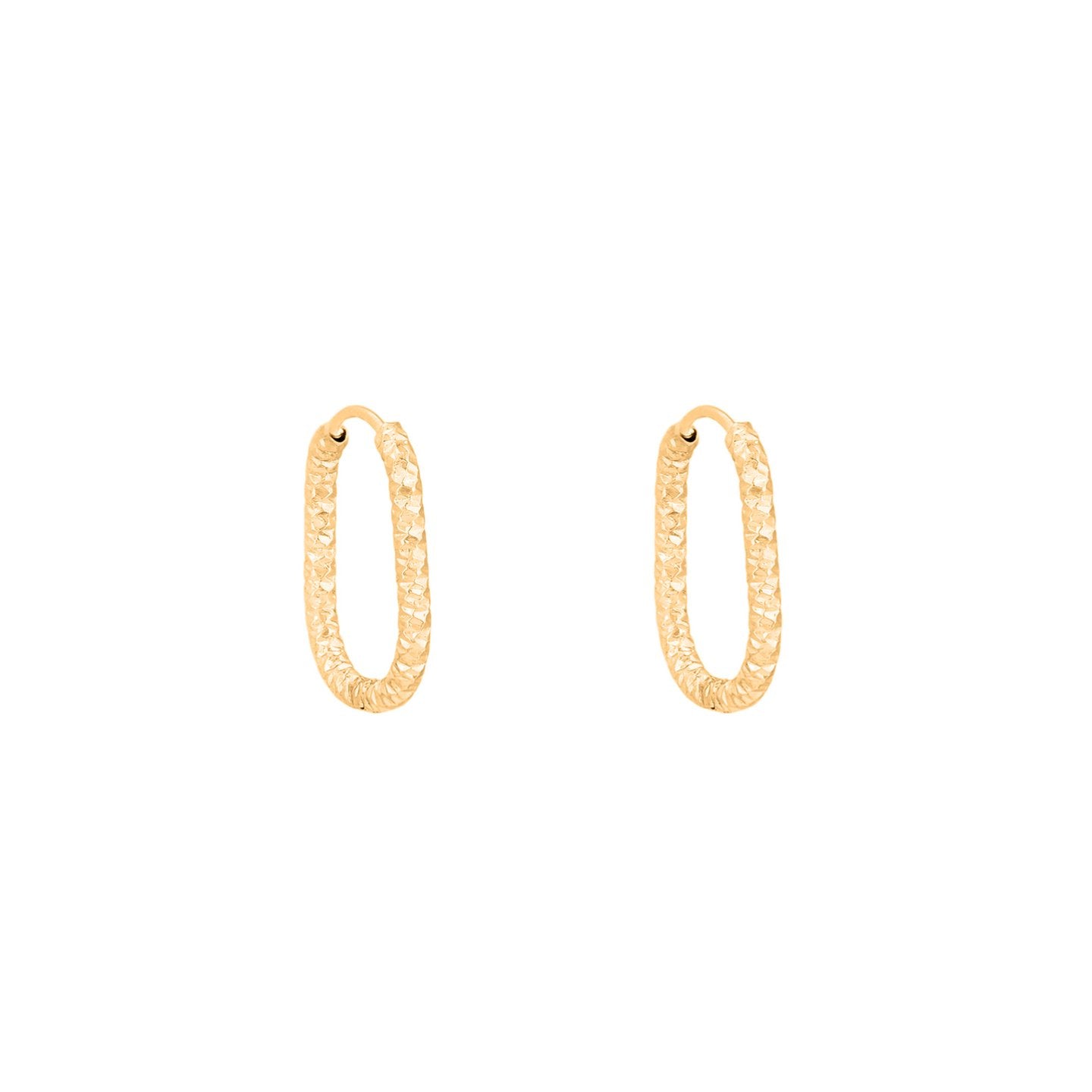 Pendientes largos de eslabones con textura rugosa acabado oro - Moments by You