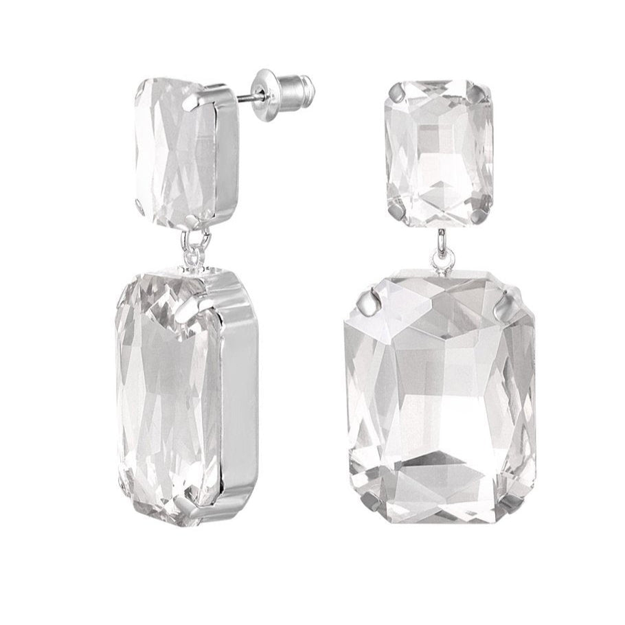 Chestnut square earrings