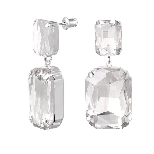 Chestnut square earrings
