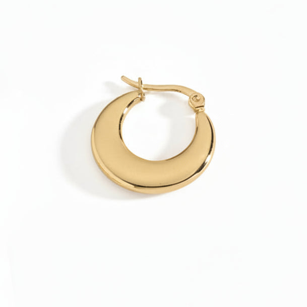 Pendientes de acero colgantes de aro en forma de medialuna - Moments by You