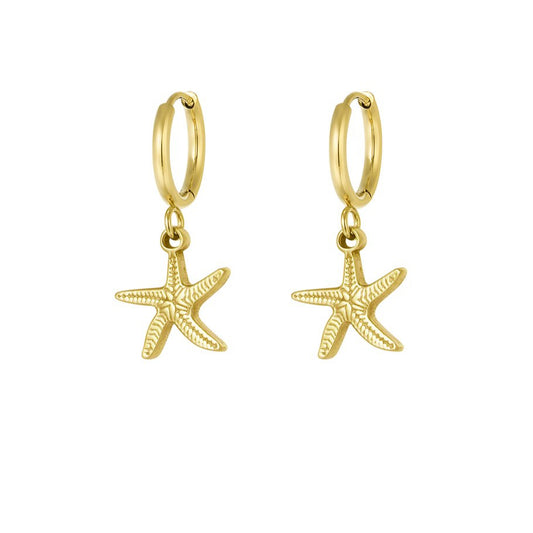 Chestnut square earrings