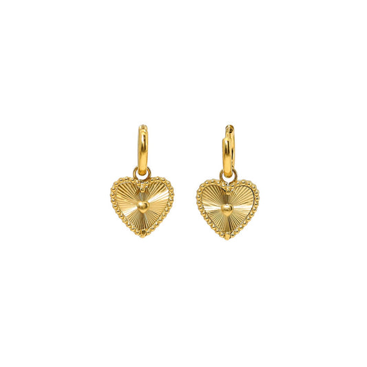Boucles d'oreilles carrées châtaignes