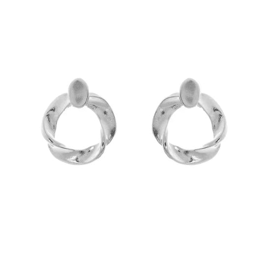 Pendientes circulares retorcidos plata S925 Vidda Jewlery