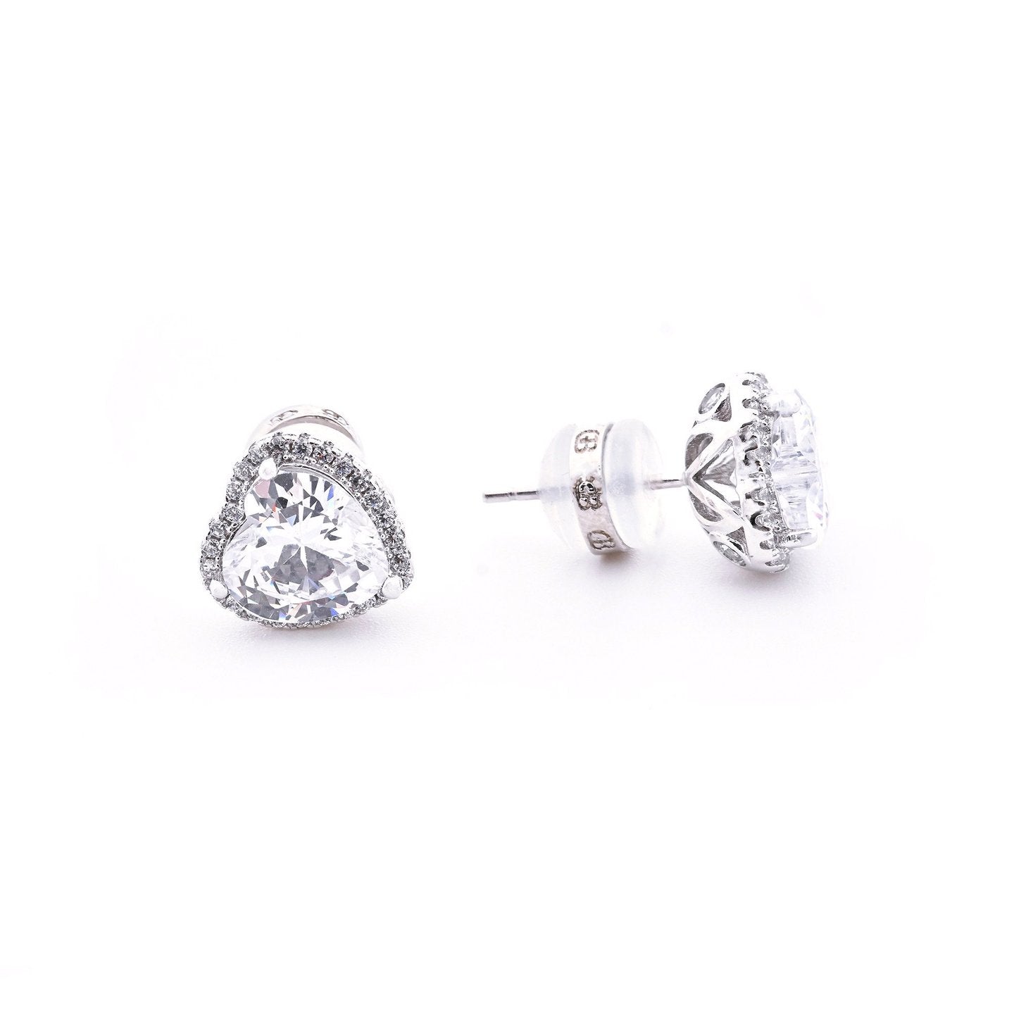 Basic S925 silver zircon earrings
