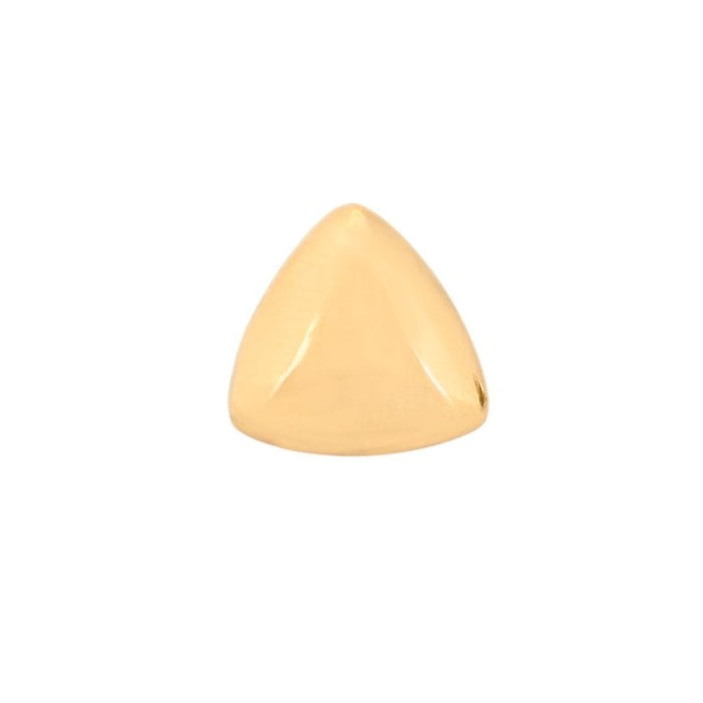 Pendientes acero inoxidable pequeños con triángulo dorado