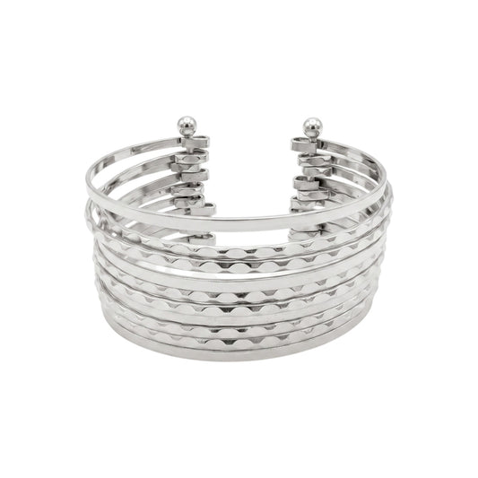 Silver full heart bracelet