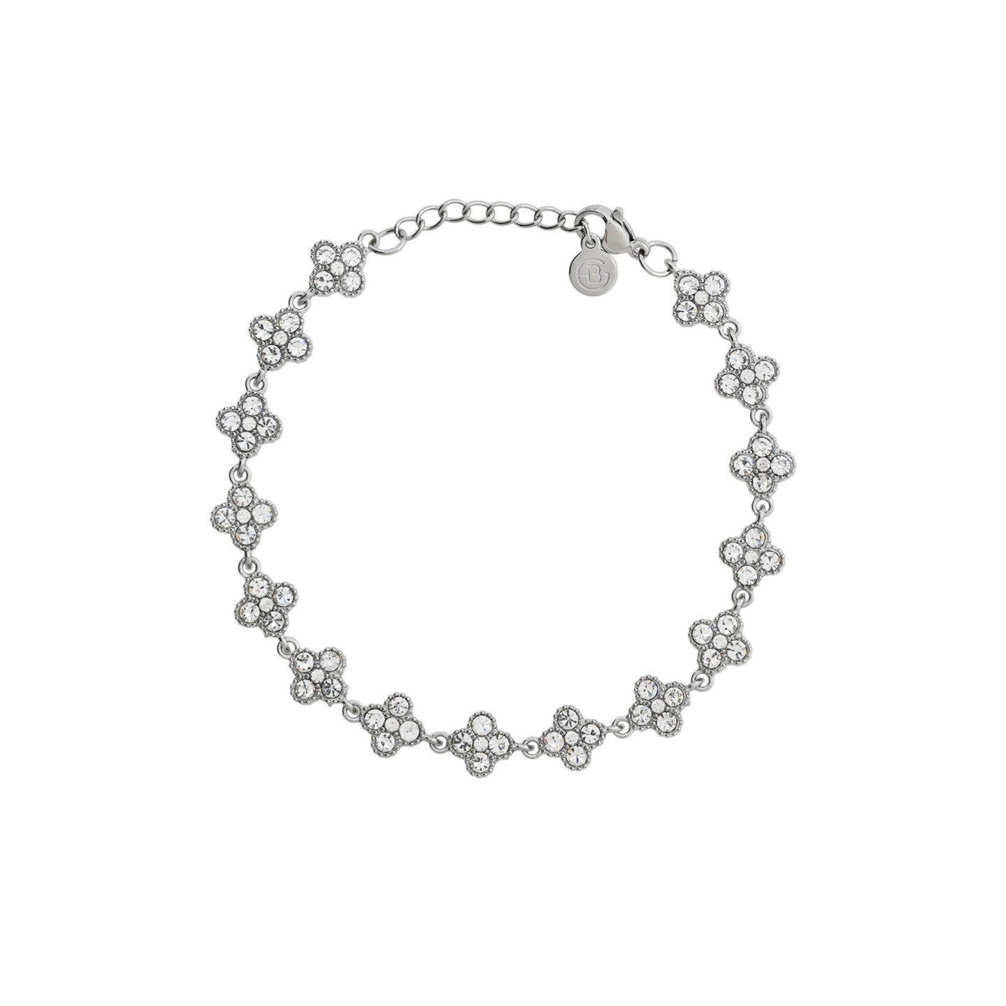 Collier acier argent zircone