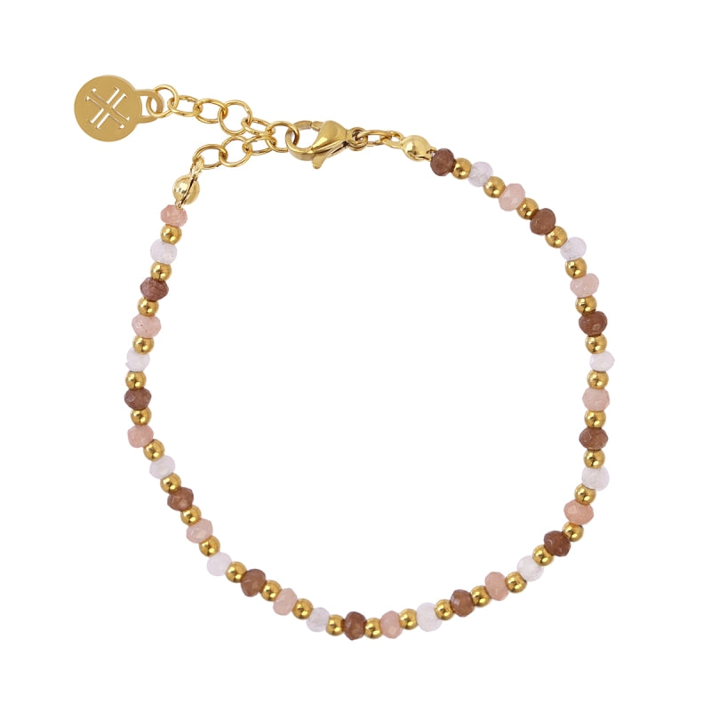 Pulseras de acero con piedras de cristal geométricas en colores combinados - Moments by You