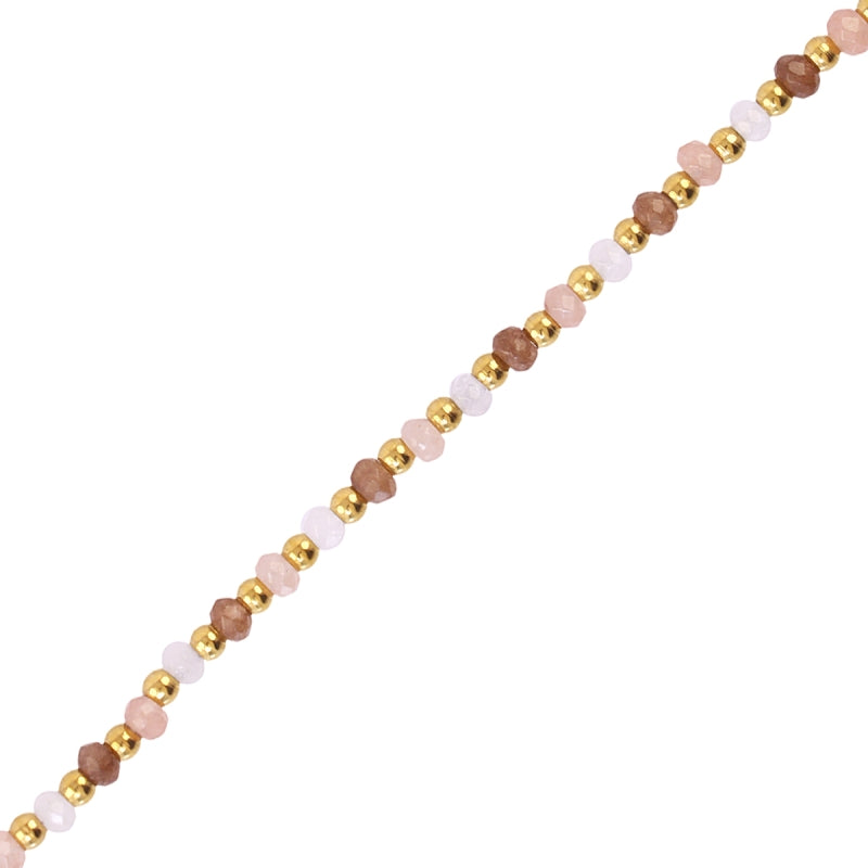 Pulseras de acero con piedras de cristal geométricas en colores combinados - Moments by You