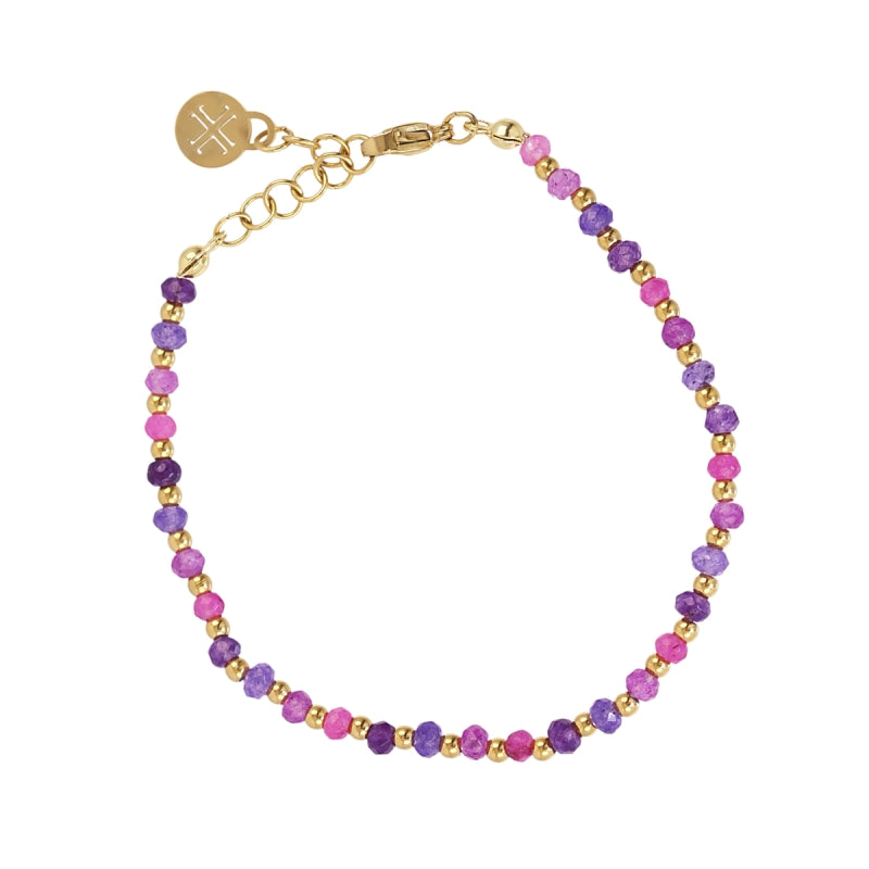 Pulseras de acero con piedras de cristal geométricas en colores combinados - Moments by You