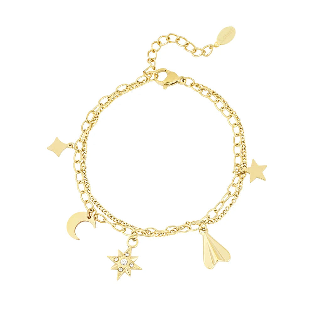 Bracelet riviera dorée