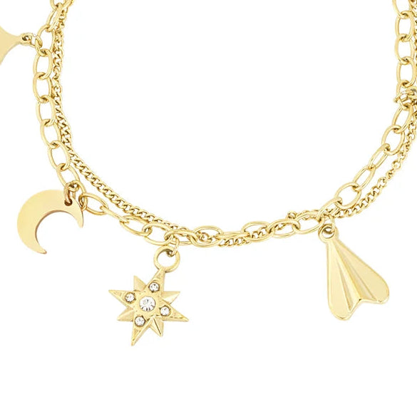 Bracelet riviera dorée