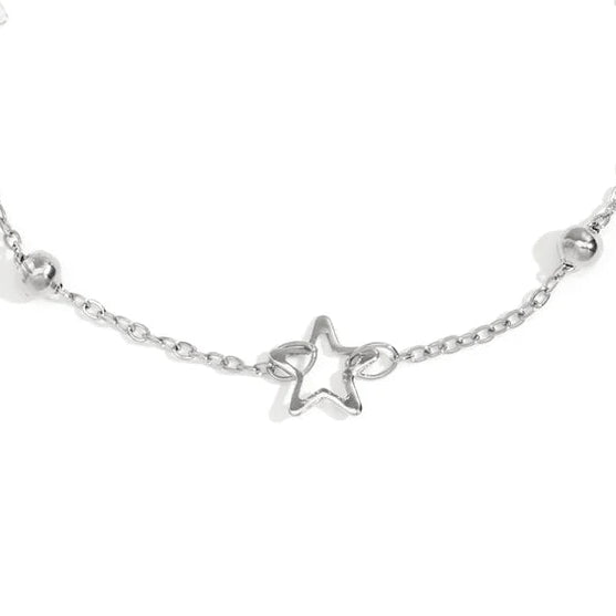 Pulsera de acero alternando estrellas y esferas - Moments by You