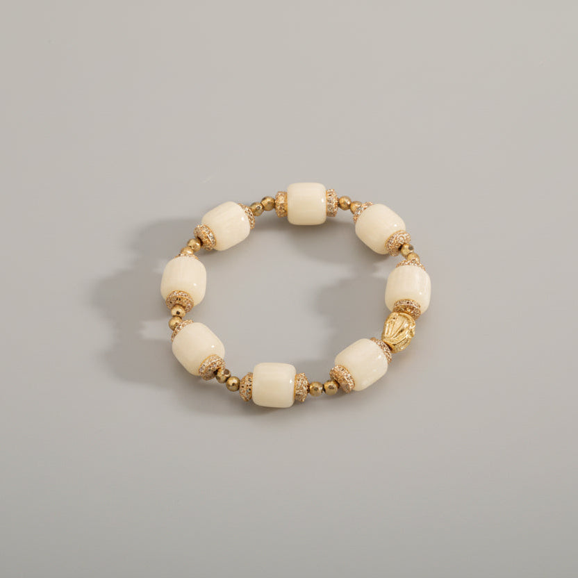 Pulsera acero inoxidable con cuentas cilíndricas de colores - Moments by You