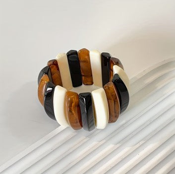 Pulsera elástica acrílica con forma irregular - Moments by You