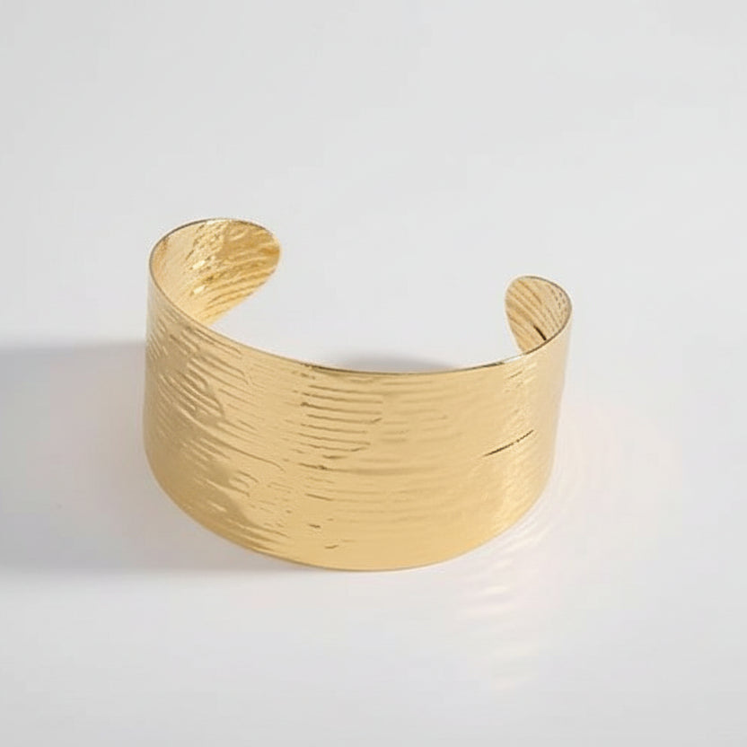 Pulsera gruesa rígida de acero con textura - Moments by You