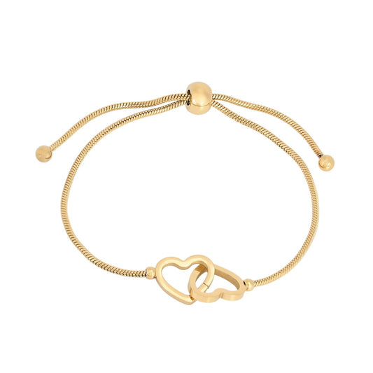 Double interlocking silver steel hoops