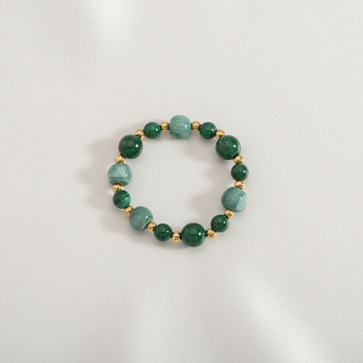 Pulsera acero inoxidable con cuentas esféricas de colores - Moments by You