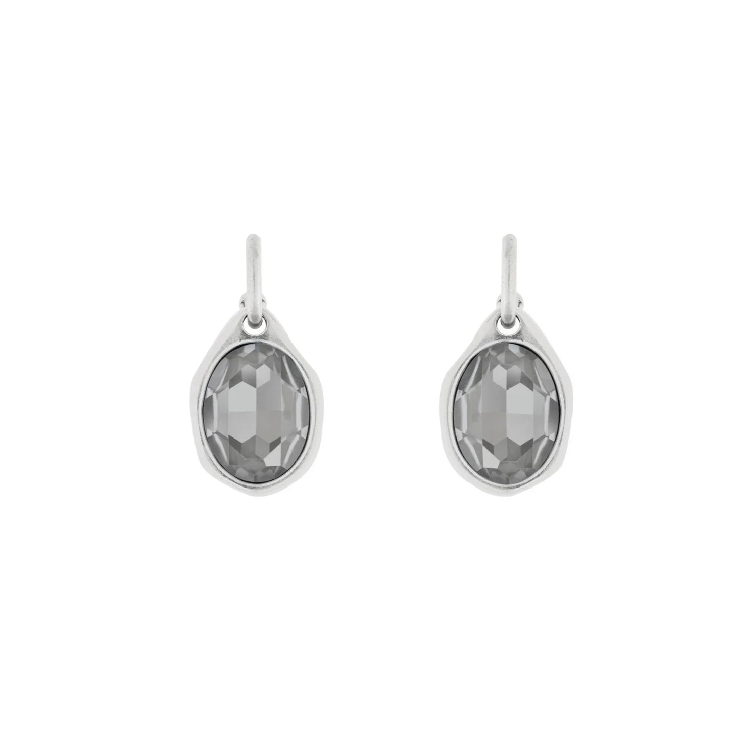 Pendientes cortos melia gris oscuro ignite cristal Swarovski - Vidda jewelry